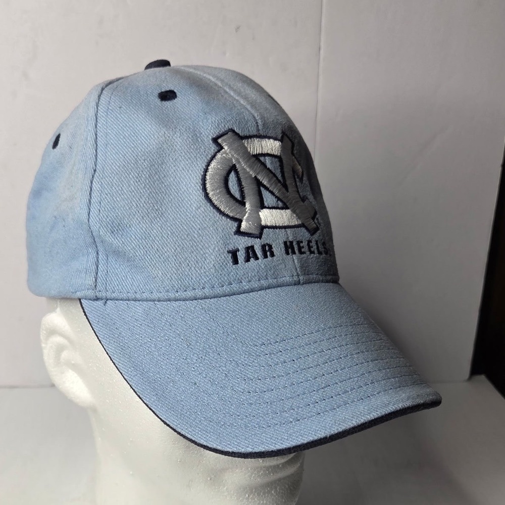 UNC Tar Heels Hat Signatures Carolina Blue Adjustable‎ Baseball Cap NC Logo Mens
